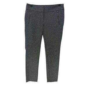 LOFT Marisa Skinny Pants Size 4 Black Ankle Zip Stretch Work Career